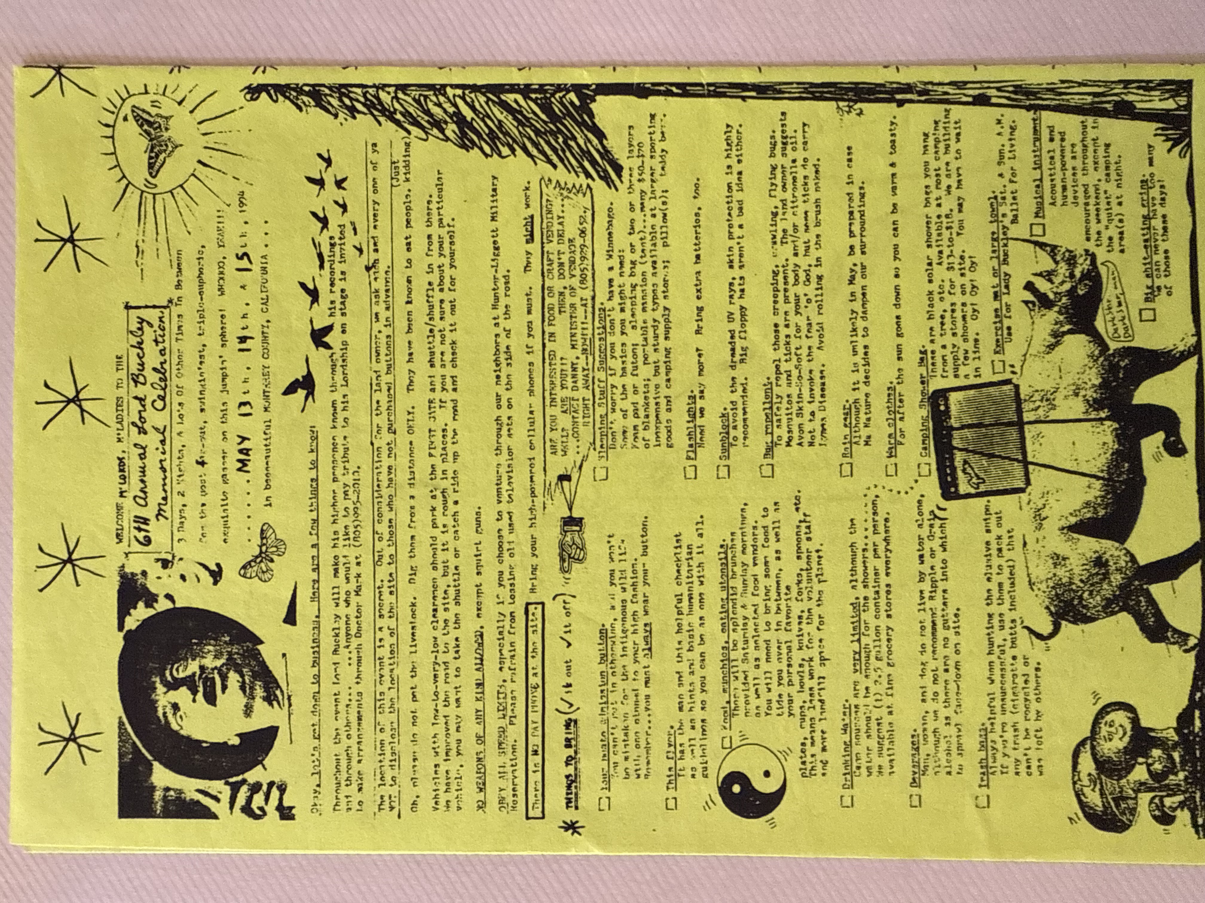 Flyer: Lo rd Buckley Festival - playbill - Uncle Shinbone archive media